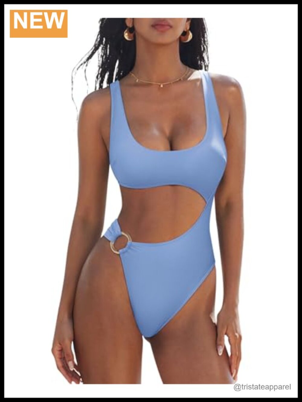 Women's Sexy One Piece Tummy Control Swimsuit Cutout Backless Bathing Suit
